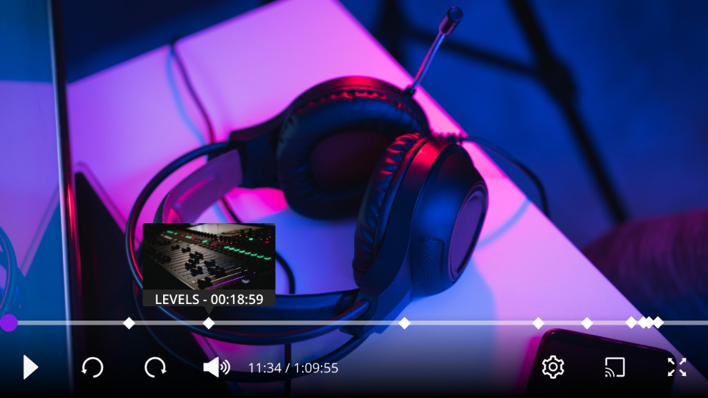 Player with scrubbing cue preview